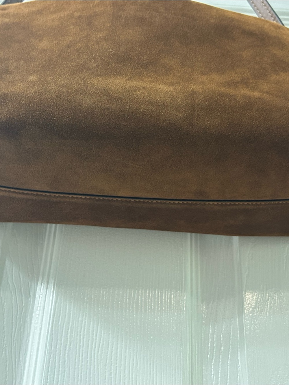 Coach Chelsea 30 Brown Suede Flap Shoulder Bag - Picture 5 of 11